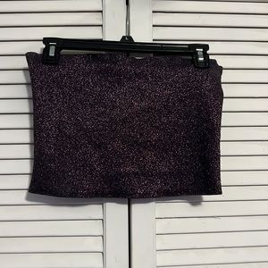 pink & black sparkly zara top